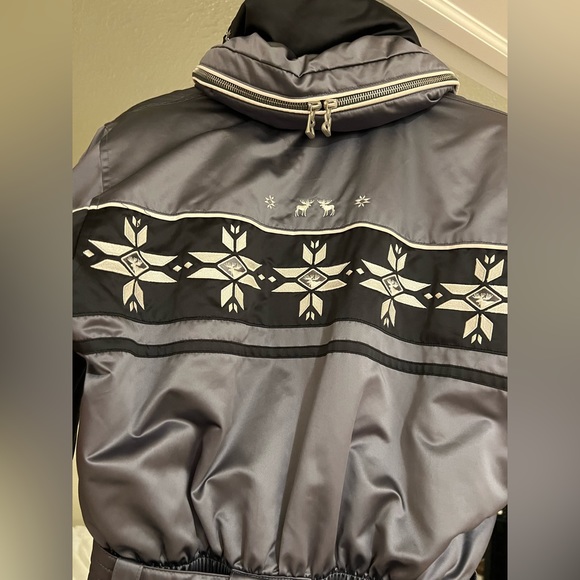 Bogner Grey Silver Ski Snowboard One Piece Bib Jumpsuit - Picture 6 of 6